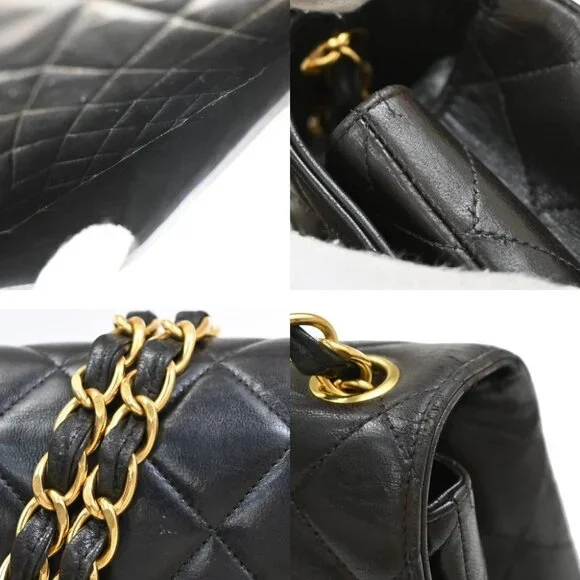 CHANEL CC Matelasse 30 Chain Shoulder Bag Leather Black - Picture 8 of 14